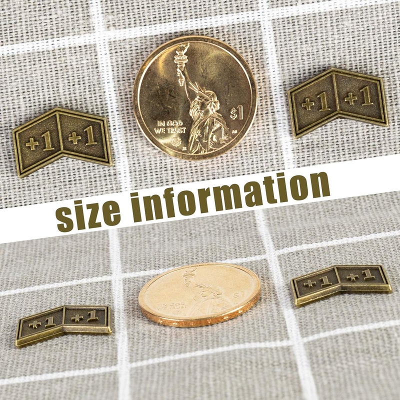 LAMJAM 40 قطعة من عدادات المعادن لبطاقات MTG مع رموز +1/+1 لرموز الحياة و نرد العدادات لملحقات ألعاب بطاقات السحر - Image 2